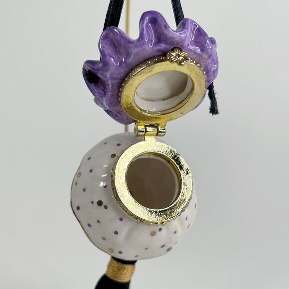 Porcelain Hinged Trinket Box Mud Pie Pillbox Fashion Set Hat Shoe Purse Vintage - Picture 3 of 11